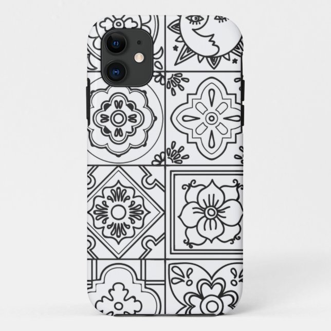 Capa Para iPhone 11 Teste padrão inspirado de Talavera (Verso)