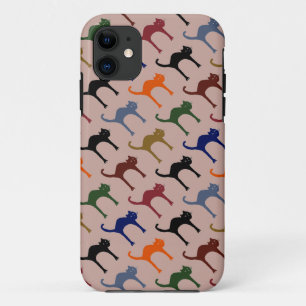 Capa Para iPhone 11 teste padrão múltiplo do animal do ~ dos gatos