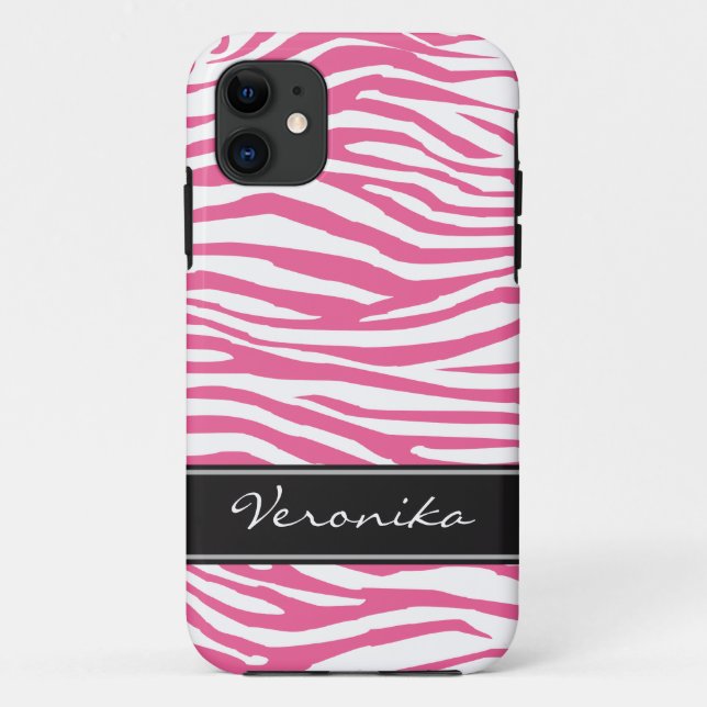 Capa Para iPhone 11 Teste padrão personalizado da zebra (Verso)
