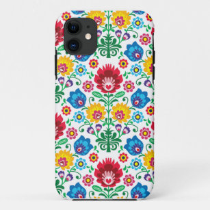 Capa Para iPhone 11 Teste padrão popular floral polonês tradicional do