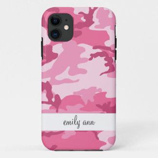 Capa Para iPhone 11 Teste padrão urbano cor-de-rosa de Camoflage
