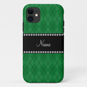 Capa Para iPhone 11 Teste padrão verde conhecido personalizado do