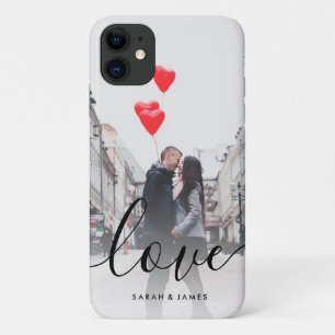 Capa Para iPhone 11 Texto de amor do casal personalizado elegante