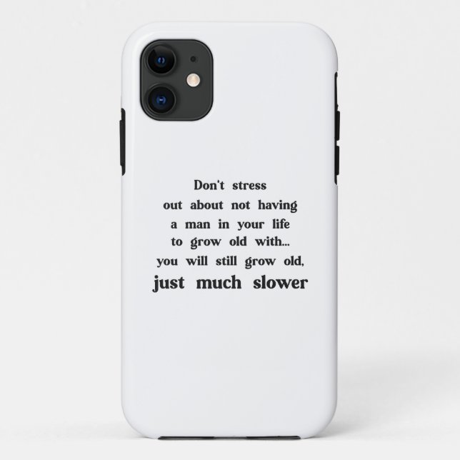 Capa Para iPhone 11 Texto engraçado sobre mulheres e homens. (Verso)