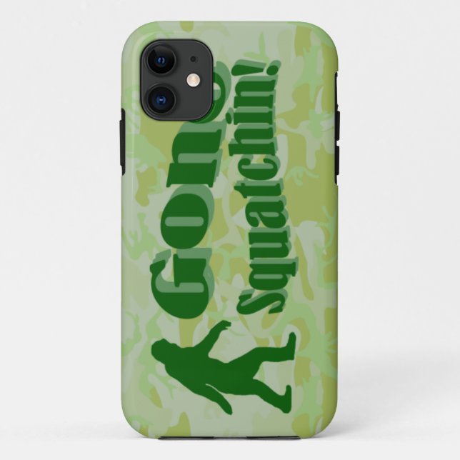 Capa Para iPhone 11 Texto esquadrão perdido na camuflagem verde (Verso)