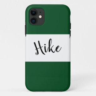 Capa Para iPhone 11 Texto HIKE Largura Vazio Acampamento Verde Largura