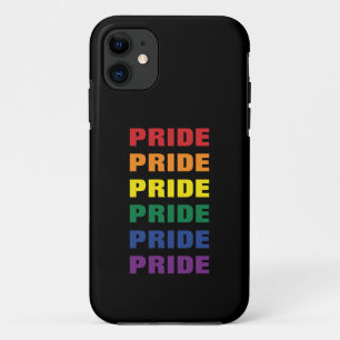 Capa Para iPhone 11 Texto repetido personalizável do Orgulho gay LGBTQ