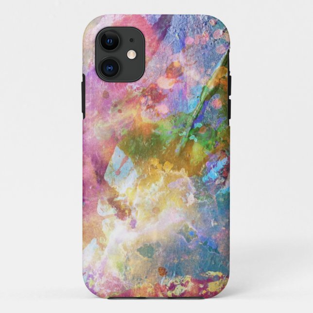Capa Para iPhone 11 Textura abstrata do grunge com pintura 3 da (Verso)