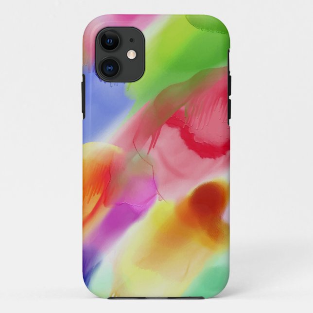 Capa Para iPhone 11 Textura-aquarela (Verso)