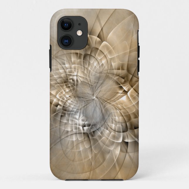 Capa Para iPhone 11 Textura de Arte Fractal Abstrato Tons Terrosos (Verso)