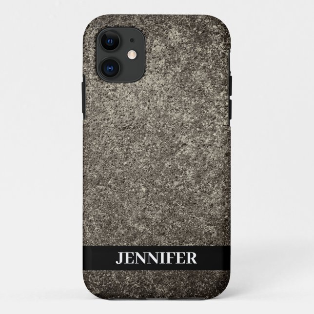 Capa Para iPhone 11 textura de betão abstrato (Verso)