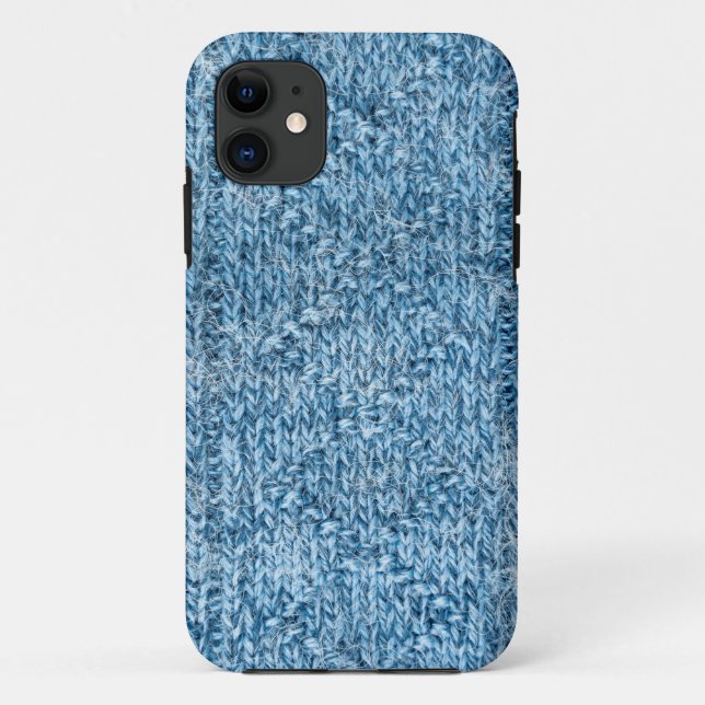 Capa Para iPhone 11 textura de padrão tricotado (Verso)
