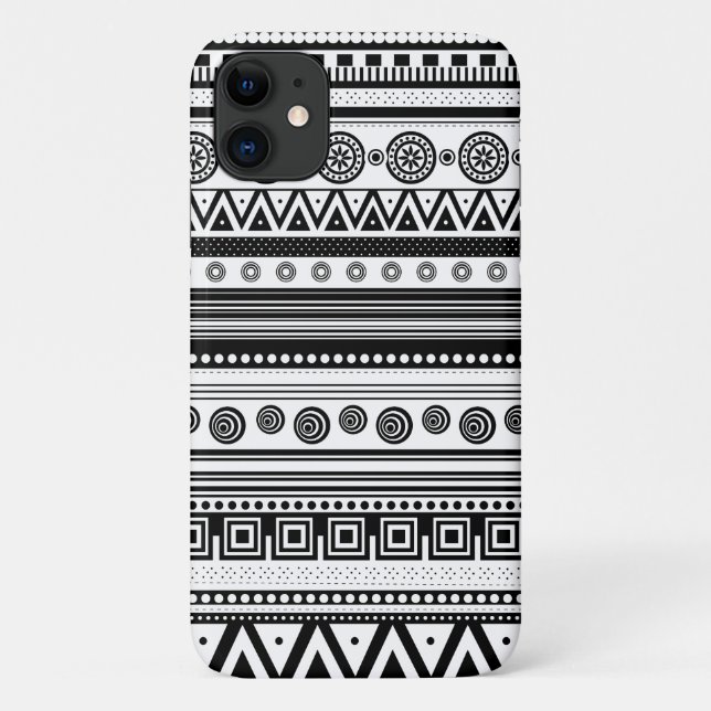 Capa Para iPhone 11 textura decorativa asteca PB (Verso)