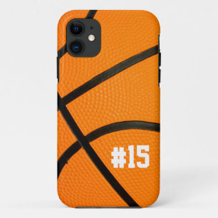 Capa Para iPhone 11 Textura do basquetebol personalizada # caso