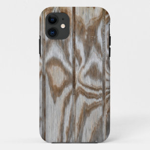 Capa Para iPhone 11 Textura ponderada de grãos de madeira