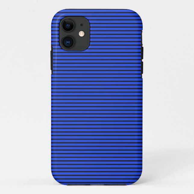 Capa Para iPhone 11 Textura riscada azul (Verso)