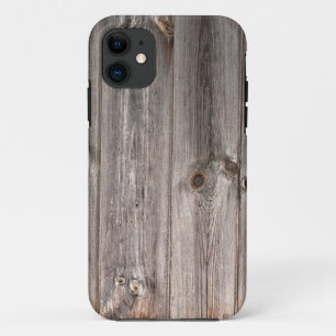Capa Para iPhone 11 Textura rústica da madeira do falso
