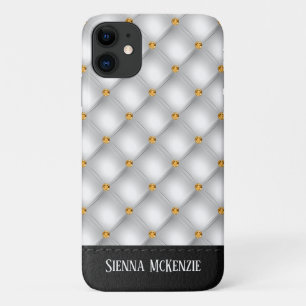 Capa Para iPhone 11 Textura Tufada de Luxo