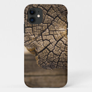 Capa Para iPhone 11 Texturas de madeira de cabine antiga