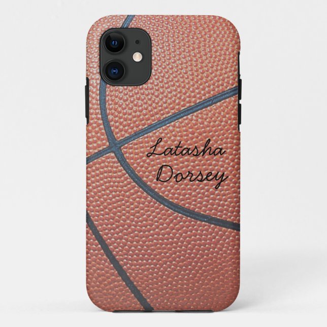Capa Para iPhone 11 texture_Autograph-Style de Spirit_Basketball da (Verso)
