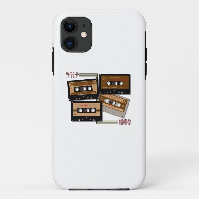 Capa Para iPhone 11 Tezeta Throwback Tunes fita cassete (Verso)