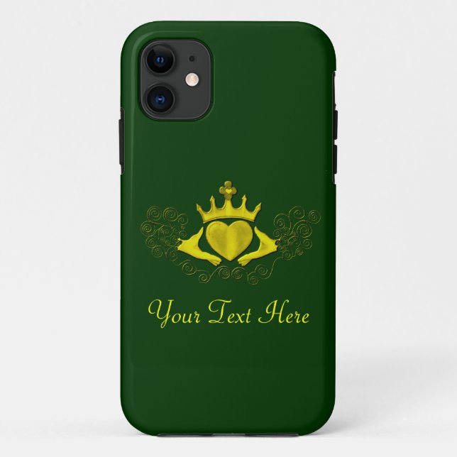 Capa Para iPhone 11 The Claddagh (Dourado) (Verso)