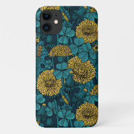 Capa Para iPhone 11 The meadow in yellow and blue