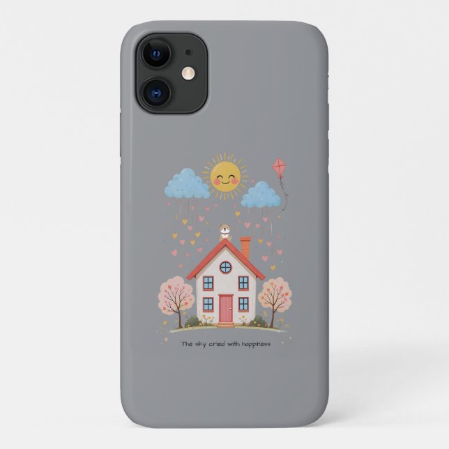 Capa Para iPhone 11 The sky cried with happiness (Verso)