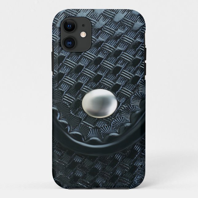 Capa Para iPhone 11 Thin Blue Line - Cinto de Polícia com Cesta Tecido (Verso)