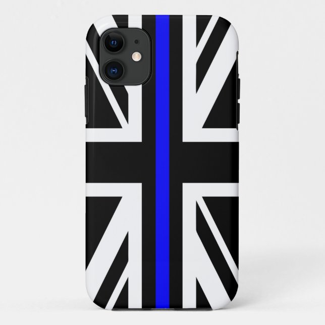 Capa Para iPhone 11 Thin Blue Line Flag polícia do reino unido symb (Verso)