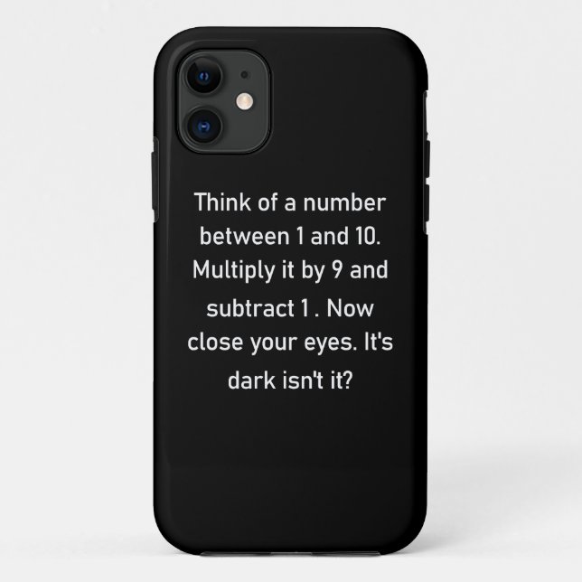 Capa Para iPhone 11 Think of a number between 1 and 10..| sarcastic gi (Verso)