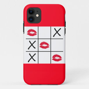 Capa Para iPhone 11 Tic Tac Toe lábios