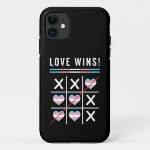Capa Para iPhone 11 Tic Tac Toe Love ganha Orgulho de Transgênero LGBT