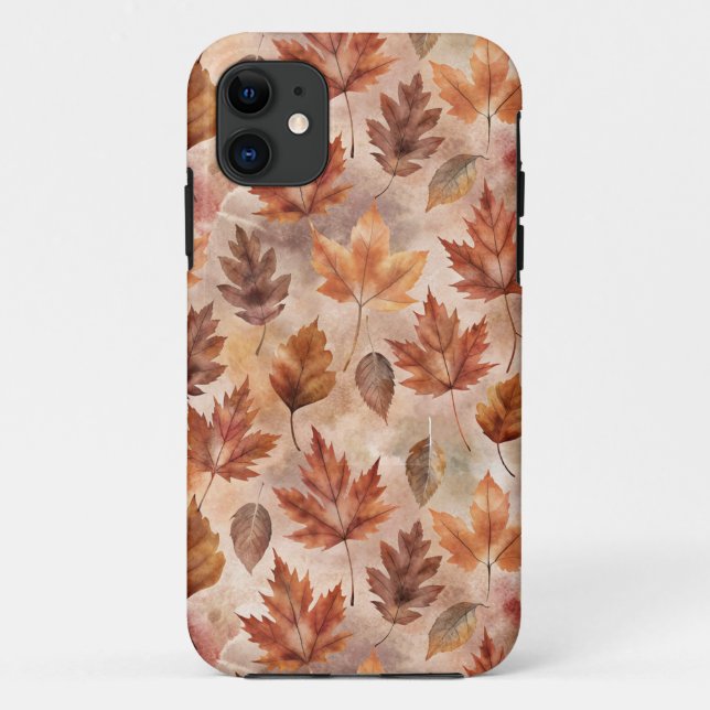 Capa Para iPhone 11 Tie Dye Autumn Leaves (Verso)