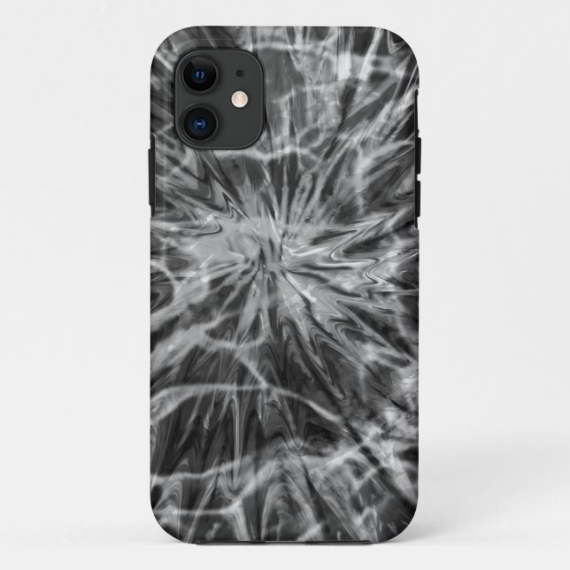 CAPA PARA iPhone 11 TIE DYE PRETO BRANCO (Verso)