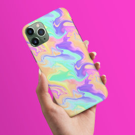 Capa Para iPhone 11 Tie Dye Swirl Pastel Groovy