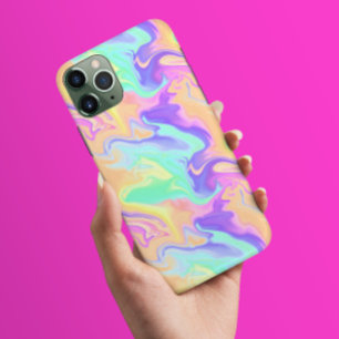 Capa Para iPhone 11 Tie Dye Swirl Pastel Groovy
