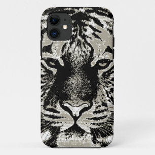 Capa Para iPhone 11 Tiger Face Close-up