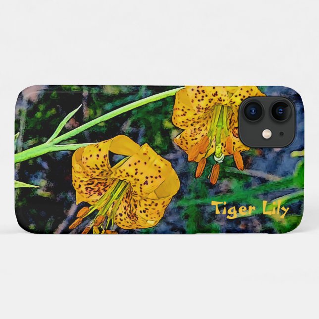 Capa Para iPhone 11 Tiger Lily (Verso (horizontal))