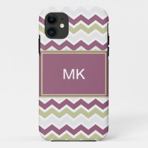 Capa Para iPhone 11 Tijolo Chevron Monograma