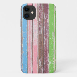 Capa Para iPhone 11 tinta desbotada em madeira rústica