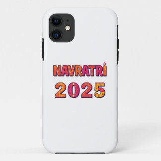 Capa Para iPhone 11 Tipografia Colorida "NAVRATRI 2025"