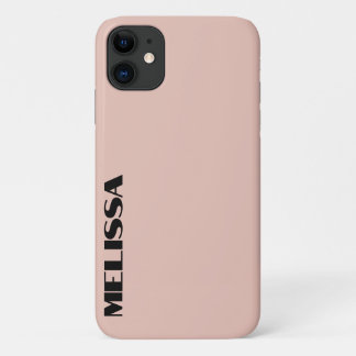 Capa Para iPhone 11 Tipografia em negrito bege