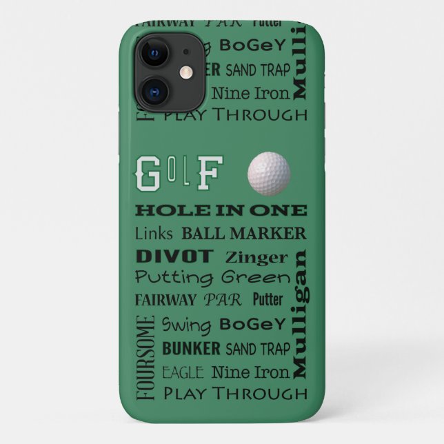 Capa Para iPhone 11 Tipografia GOLF (Verso)