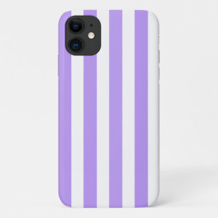 Capa Para iPhone 11 Tiras de doces, púrpuras e brancas
