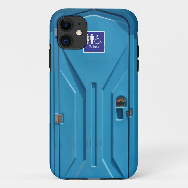 Capa Para iPhone 11 Toalete portátil público engraçado (Verso)