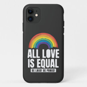 Capa Para iPhone 11 Todo Amor é Orgulho Igual LGBT Direitos Iguais Arc