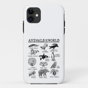 Capa Para iPhone 11 Todos os Animais do Mundo Vintage Meme Engraçado d