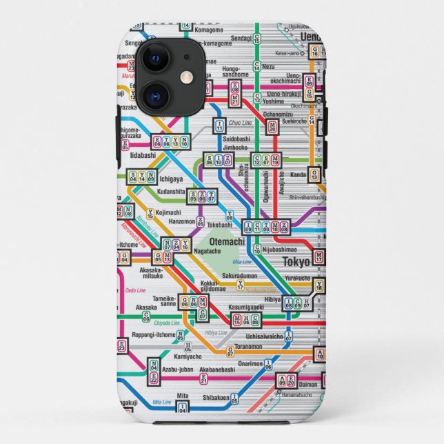 CAPA PARA iPhone 11 TOKYO METRO MAP (Verso)