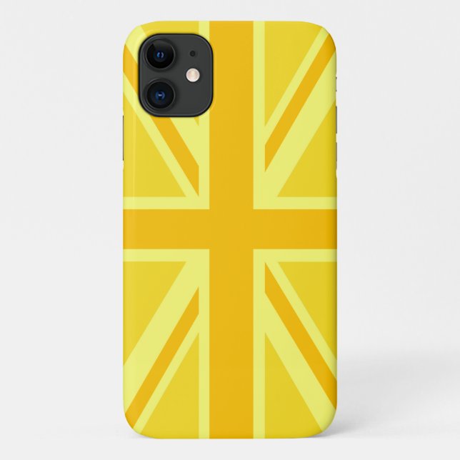 Capa Para iPhone 11 Tomada de União Amarela Vibrante (Verso)